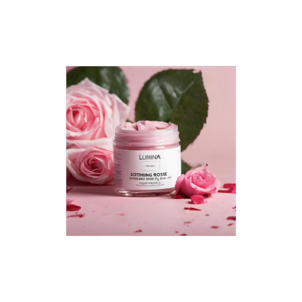 Soothing Rose Mask in Use – Herbal Skincare for Sensitive Skin